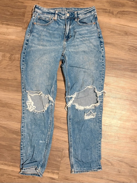 American Eagle Outfitters Denim - Women’s American Eagle Medium-Wash Distressed Strigid Jeans